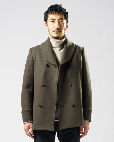 shawl collar half coat