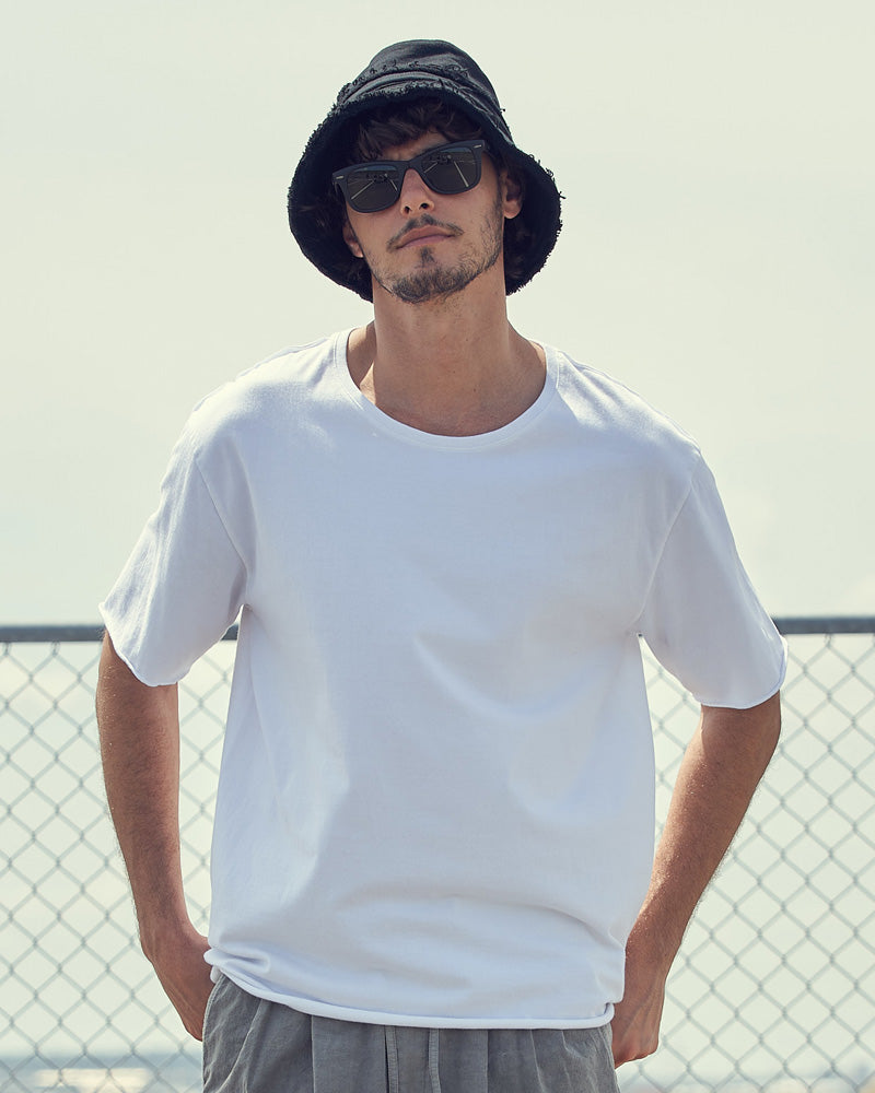 wide cut-off crew-neck S/S – wjk online store