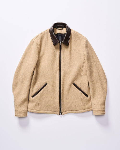 classical tweed zip blouson