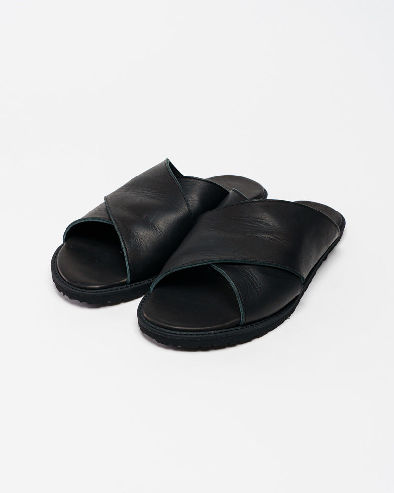 leather cross strap sandal