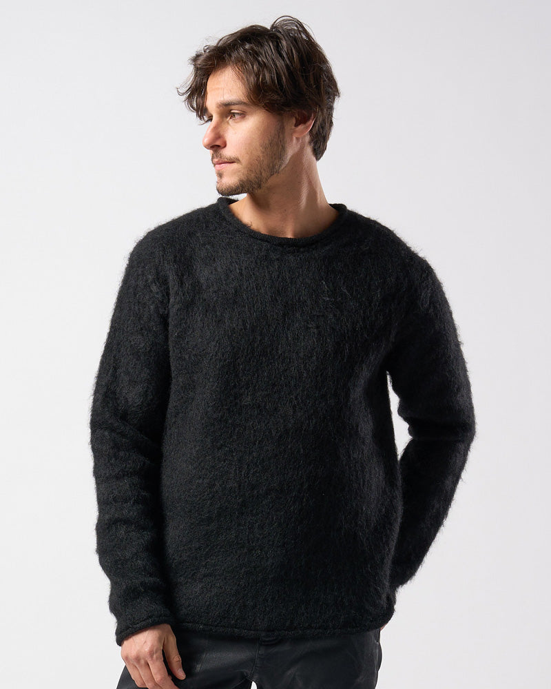 mohair shaggy knit crew – wjk online store