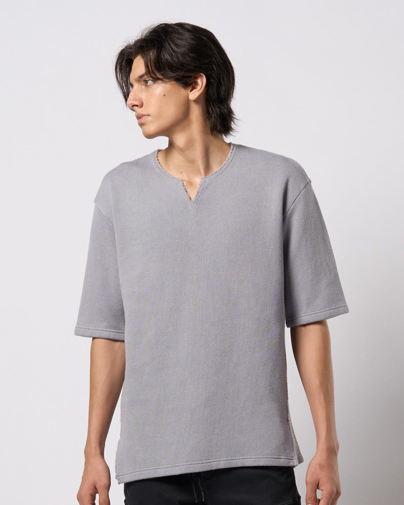 quarter-knit key neck H/S