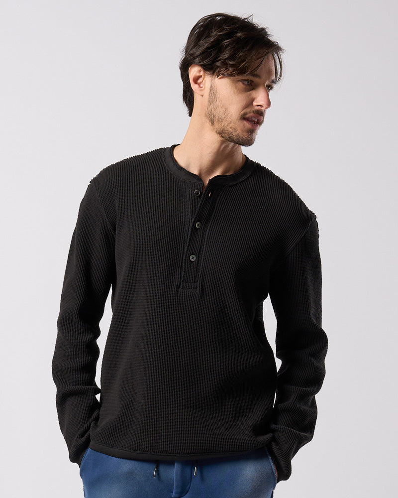 waffle henley L/S