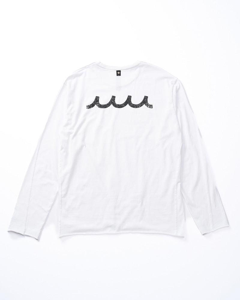 【muta × wjk】cut-off crew-neck L/S(printed)