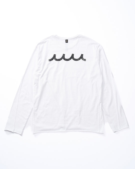 【muta × wjk】cut-off crew-neck L/S(printed)