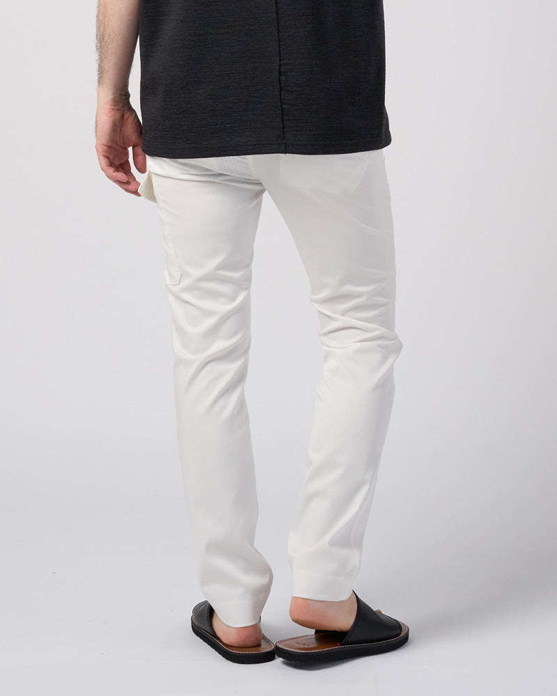 fine satin slim cargo