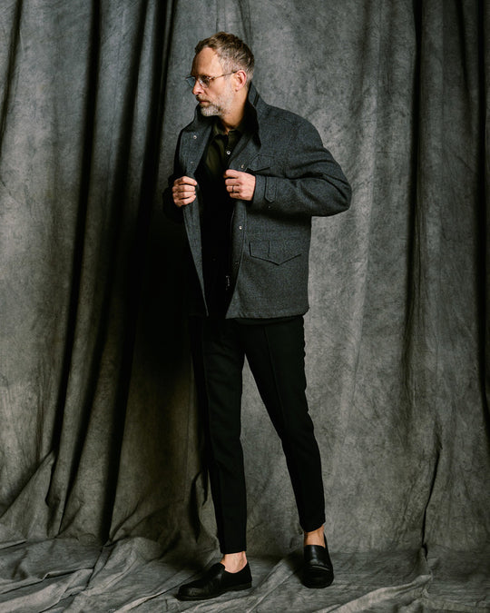 milled wool field jacket