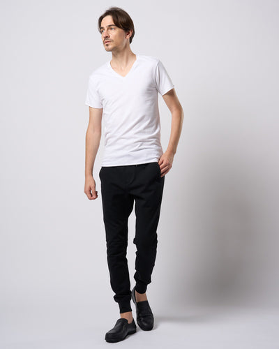 cut-off V-neck S/S