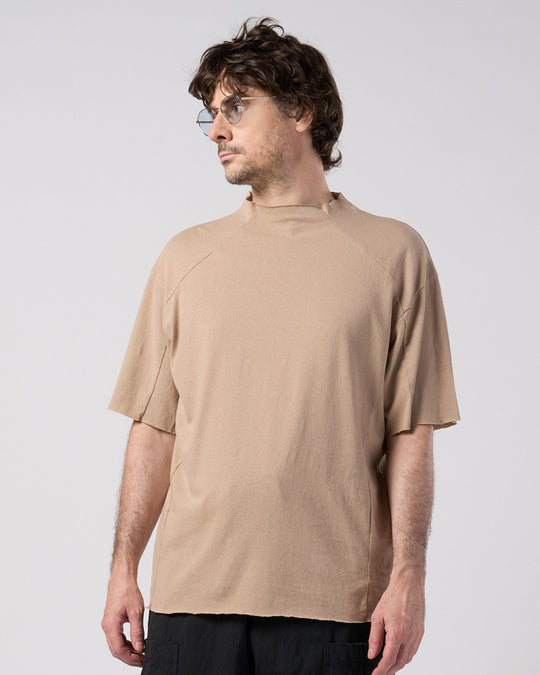 cut-off semi mock neck S/S