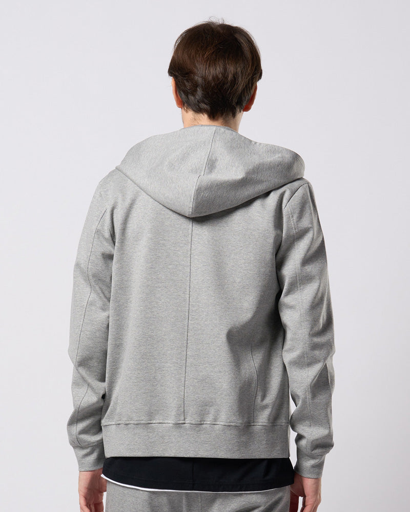 high neck zip-up parka