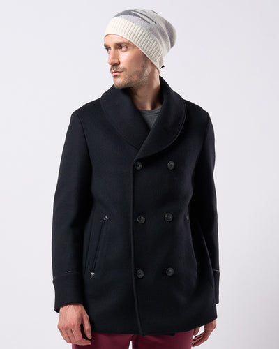 shawl collar half coat