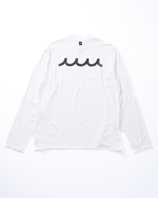 【muta × wjk】cut-off mock-neck L/S(printed)