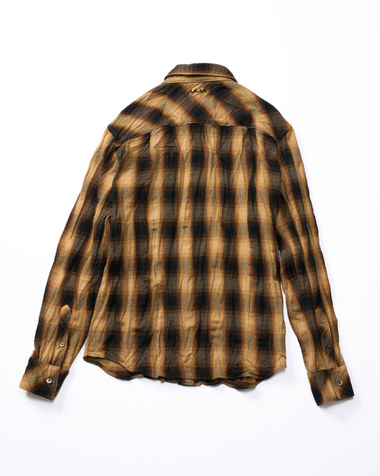 【muta × wjk】twist wrinkle check shirt