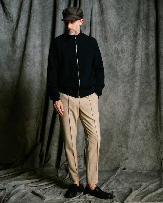 lomond×powder zip-up knit