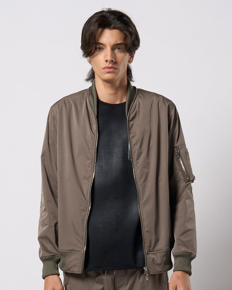 neck zip blouson