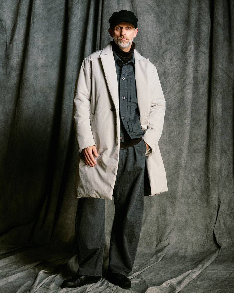 double breasted solid coat