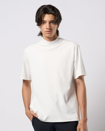 luxury cotton mock neck S/S