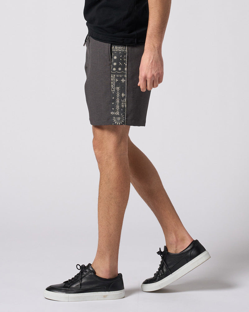 bandana print panel shorts