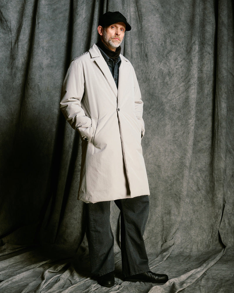 double breasted solid coat