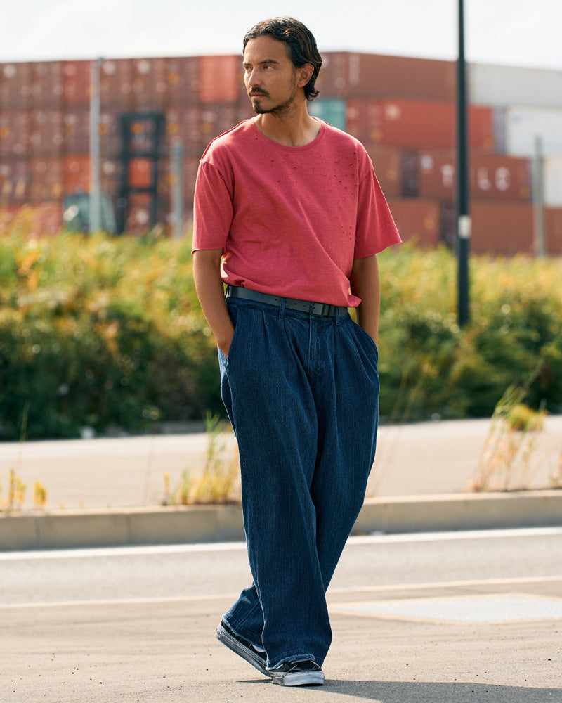 2-tuck wide trousers