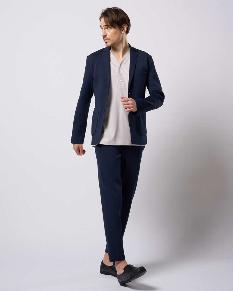 function knit jacket (jacquard check)