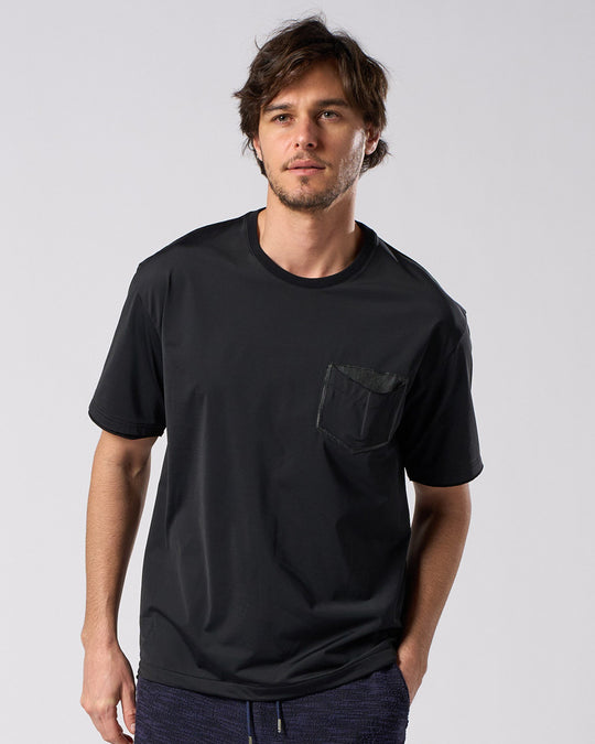 drawstring leather pocket S/S