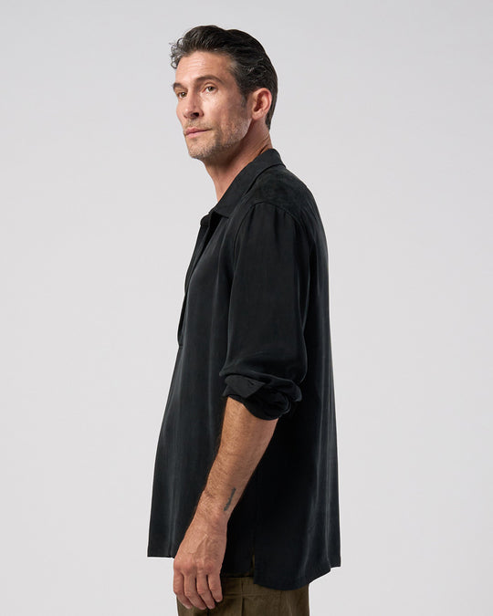 cupro vintage pull-over skipper shirt L/S