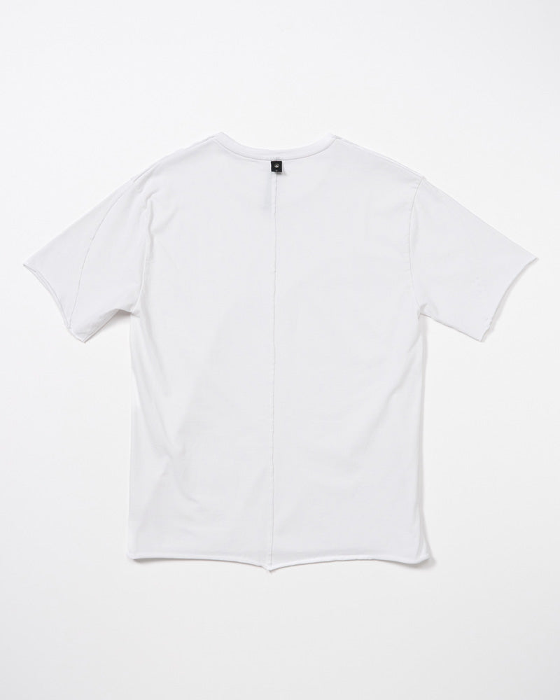 wide cut-off crew-neck S/S