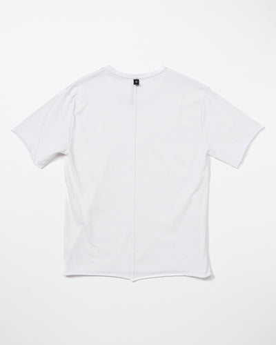 wide cut-off crew-neck S/S