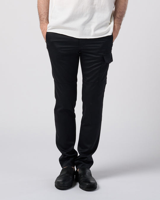 fine satin slim cargo
