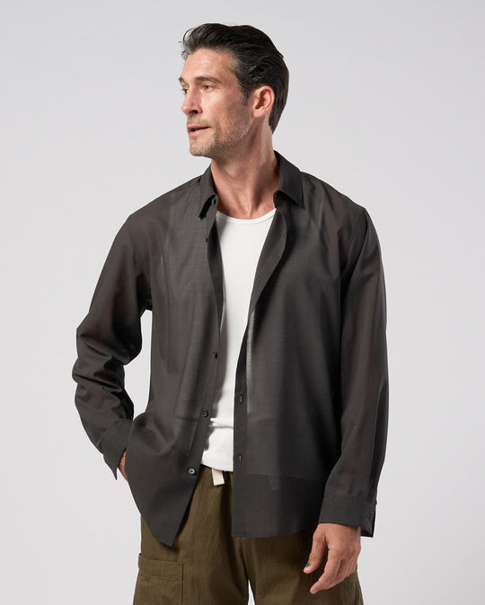airy wool voile shirt