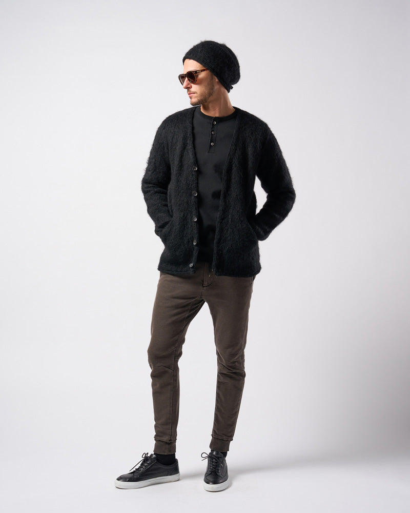 mohair shaggy knit beanie