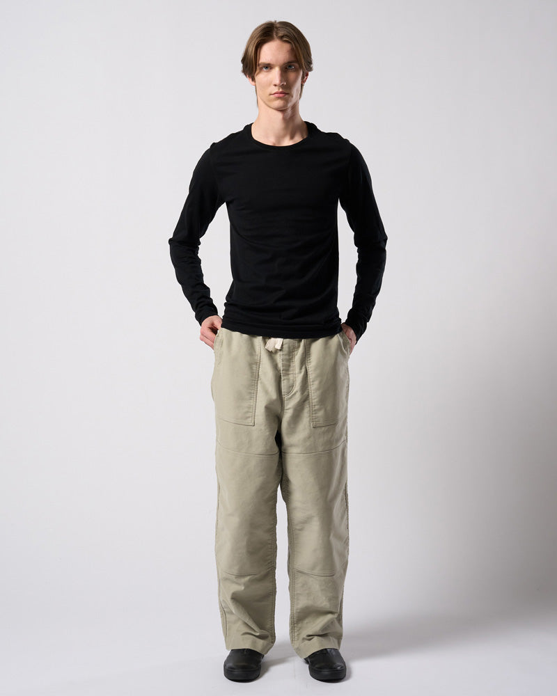 slim basic crew-neck L/S