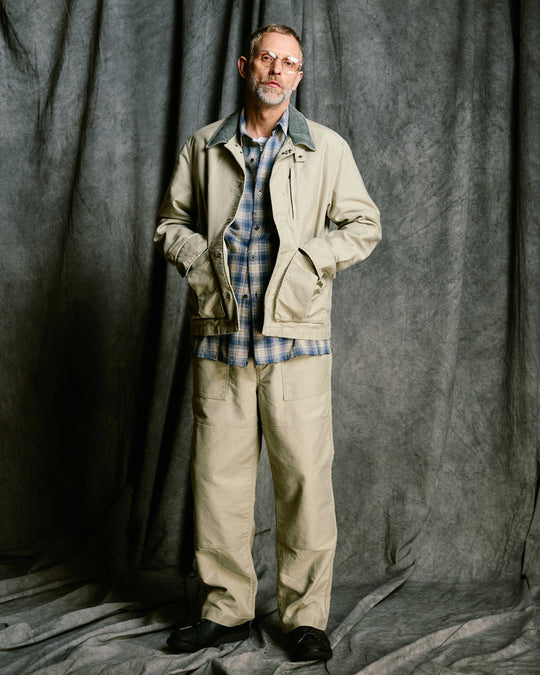 heavy moleskin short coverall jacket