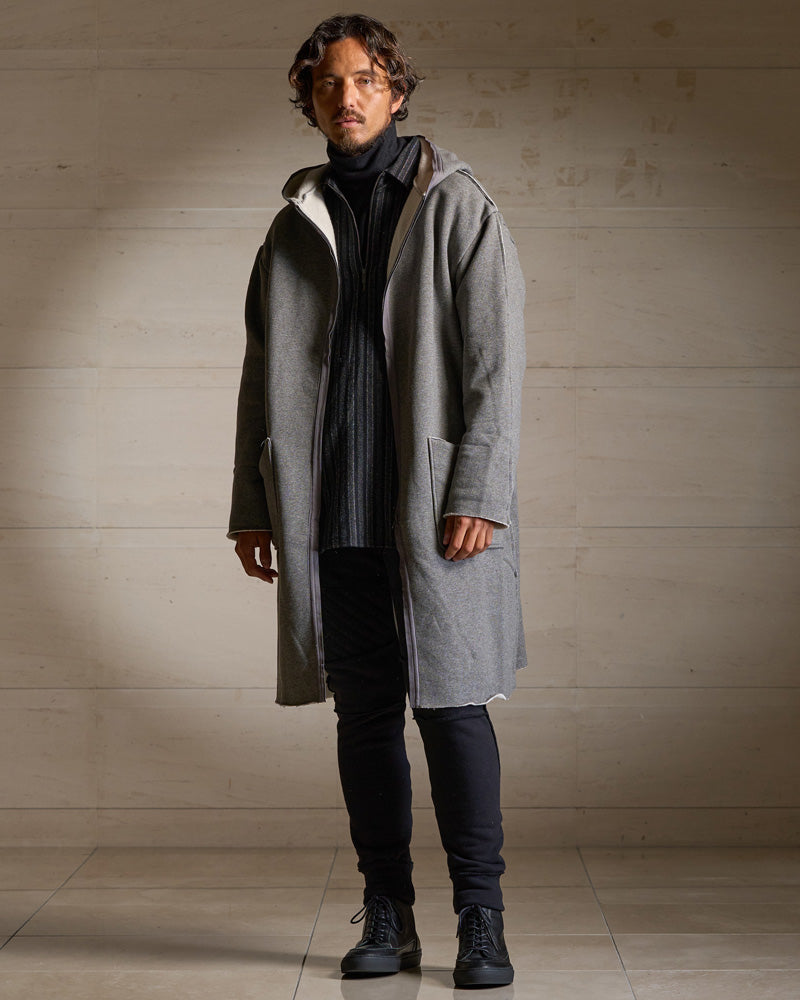 long zip-up parka