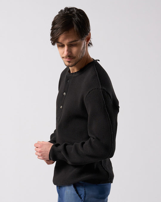 waffle henley L/S