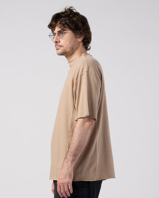 cut-off semi mock neck S/S