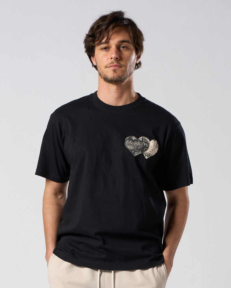 bandana panel heart T