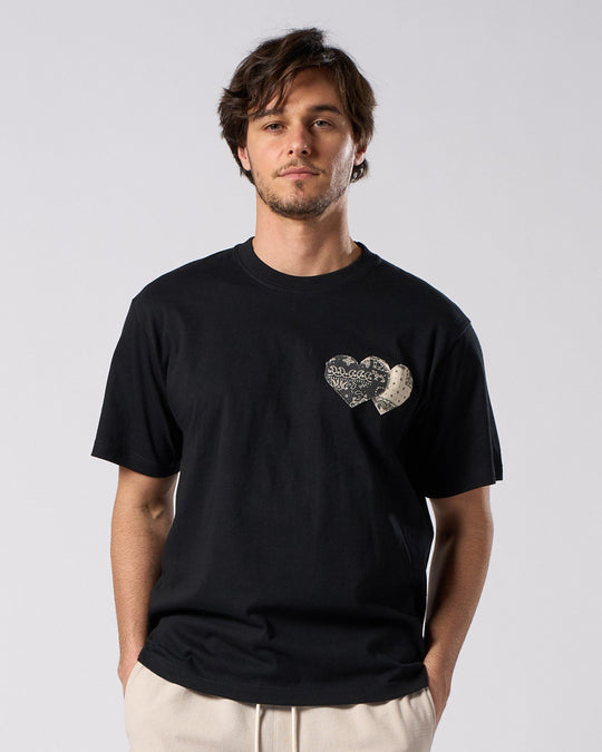 bandana panel heart T