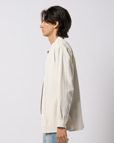 band collar shirt coat