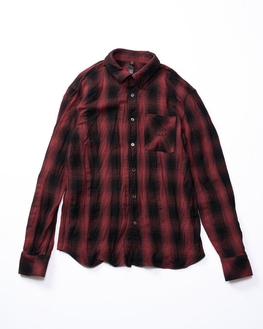 【muta × wjk】twist wrinkle check shirt