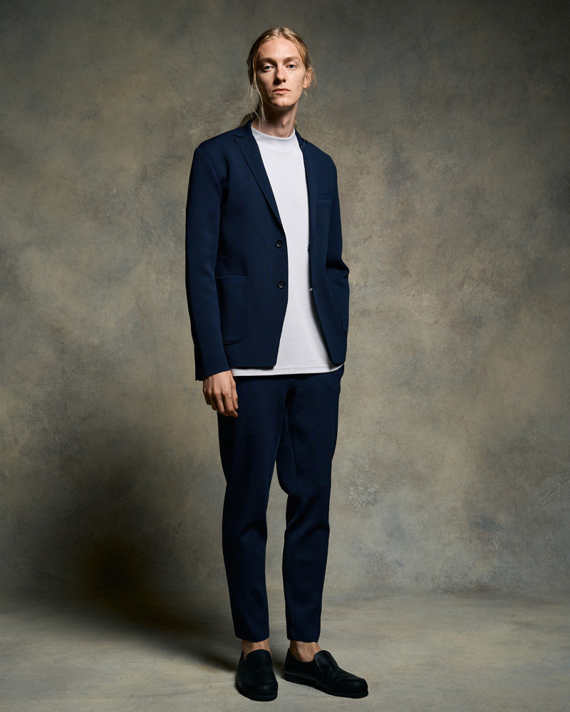 function knit easy slacks (jacquard check)