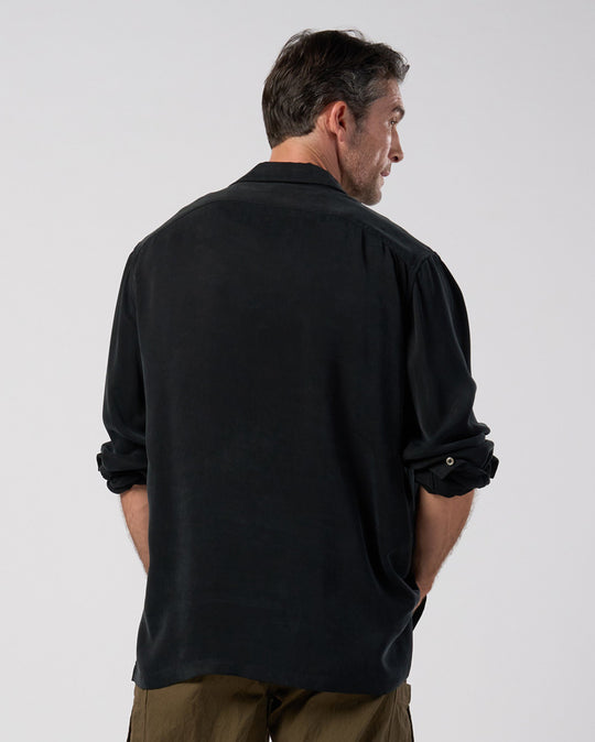 cupro vintage pull-over skipper shirt L/S