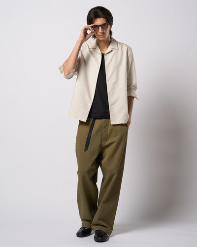 jacquard open collar shirt