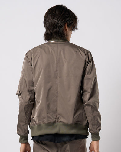 neck zip blouson