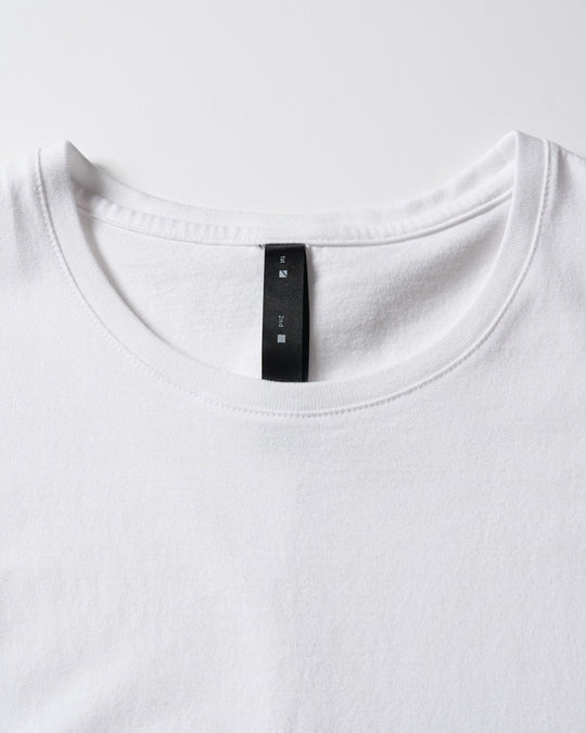 wide cut-off crew-neck S/S