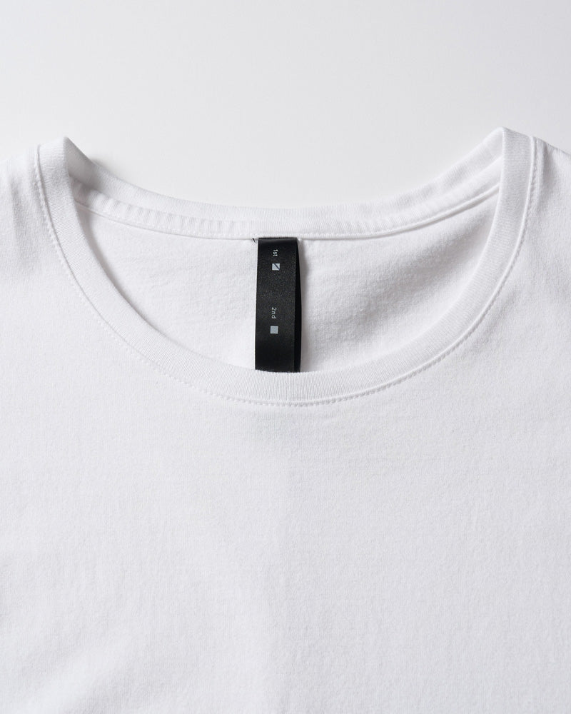 wide cut-off crew-neck S/S