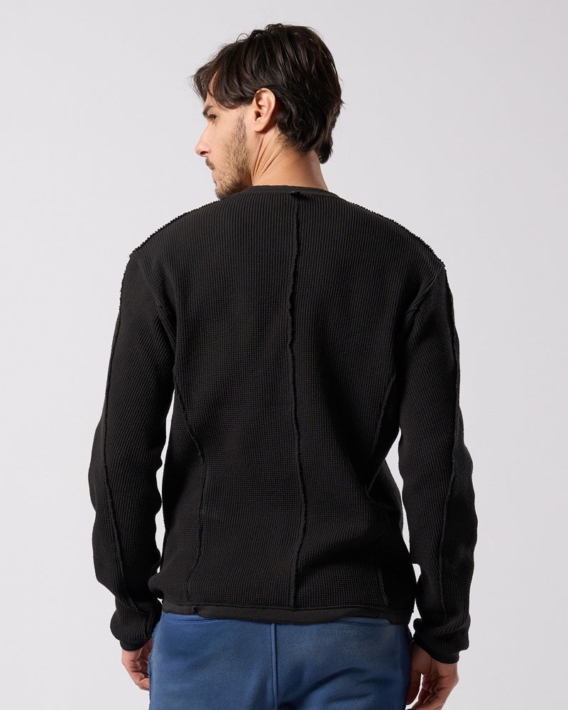 waffle henley L/S