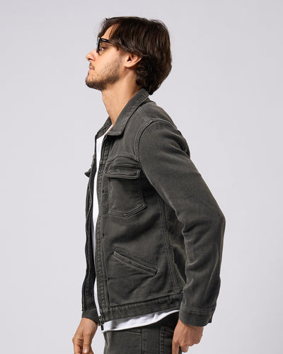 denim jersey zip blouson