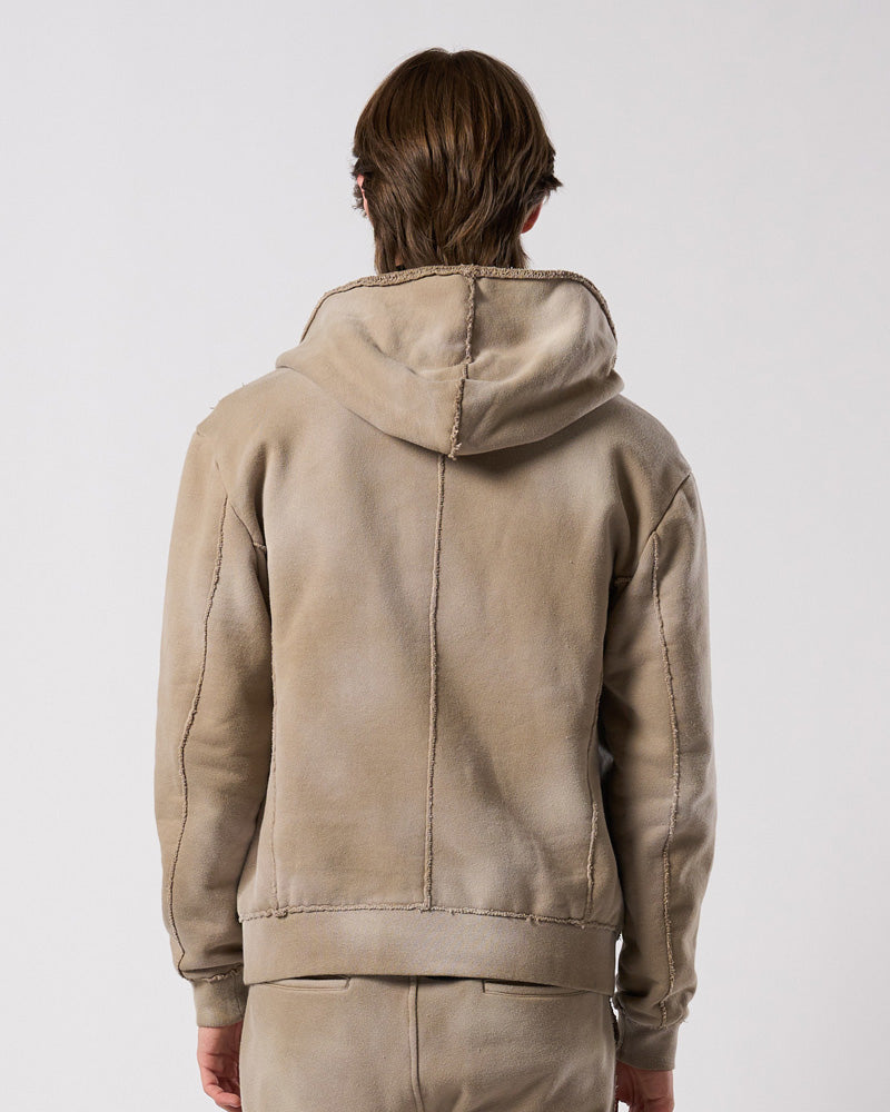 fade zip-up hoodie